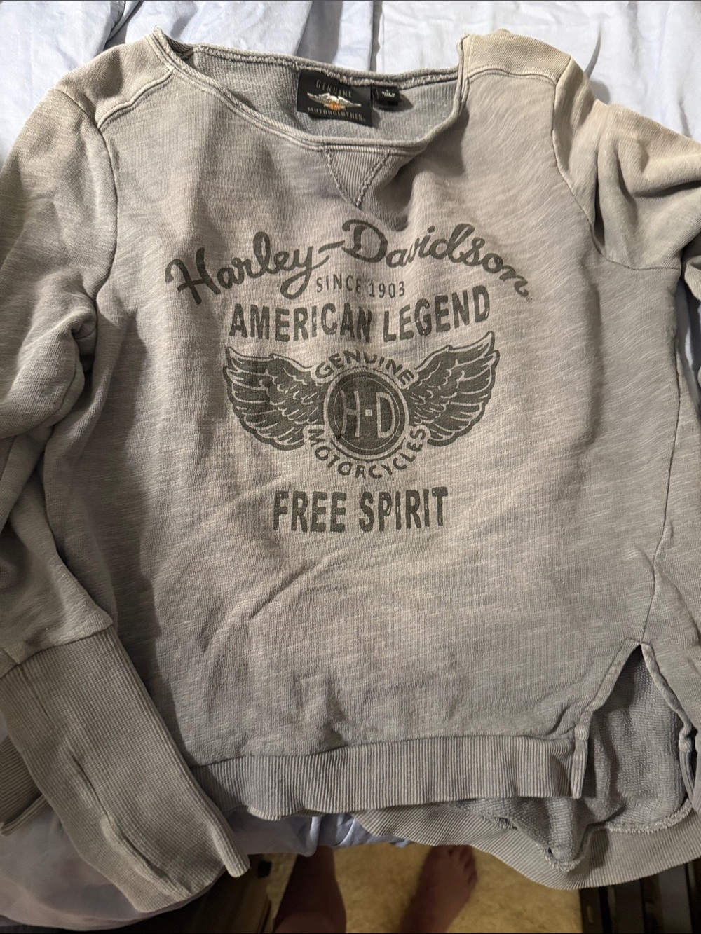 Harley-Davidson Light Gray American Legend Graphic Sweatshirt